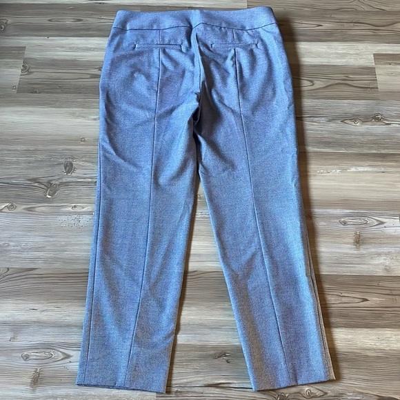 Loft Marisa pant Straight Textured blue Microdot  Size 8 Career Business casual - Picture 3 of 13